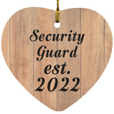 Security Guard Established Est. 2022 - Heart Ornament C