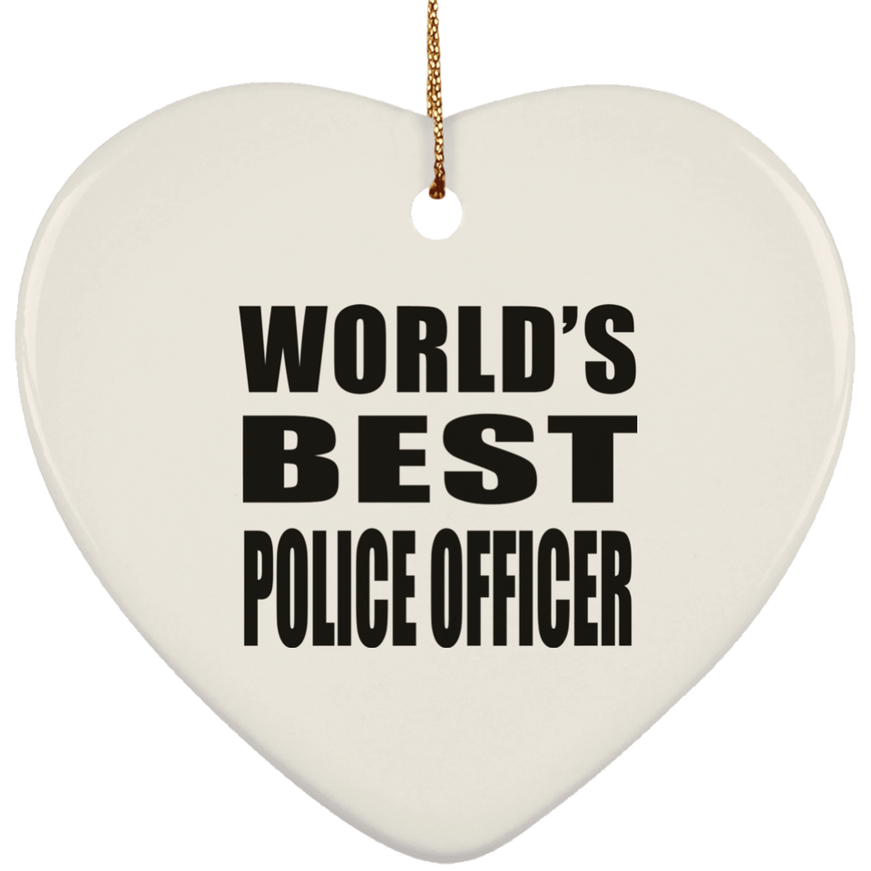 World's Best Police Officer - Heart Ornament