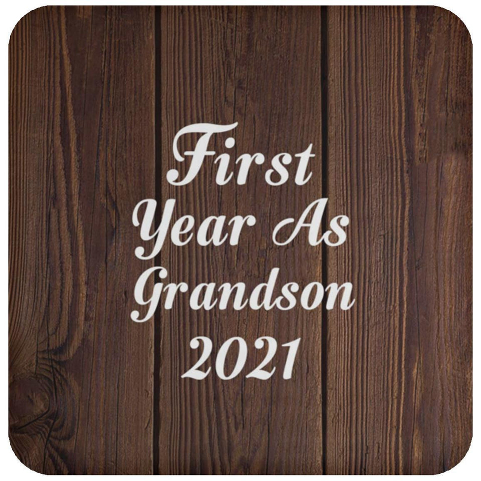 First Year As Grandson 2021 - Drink Coaster D