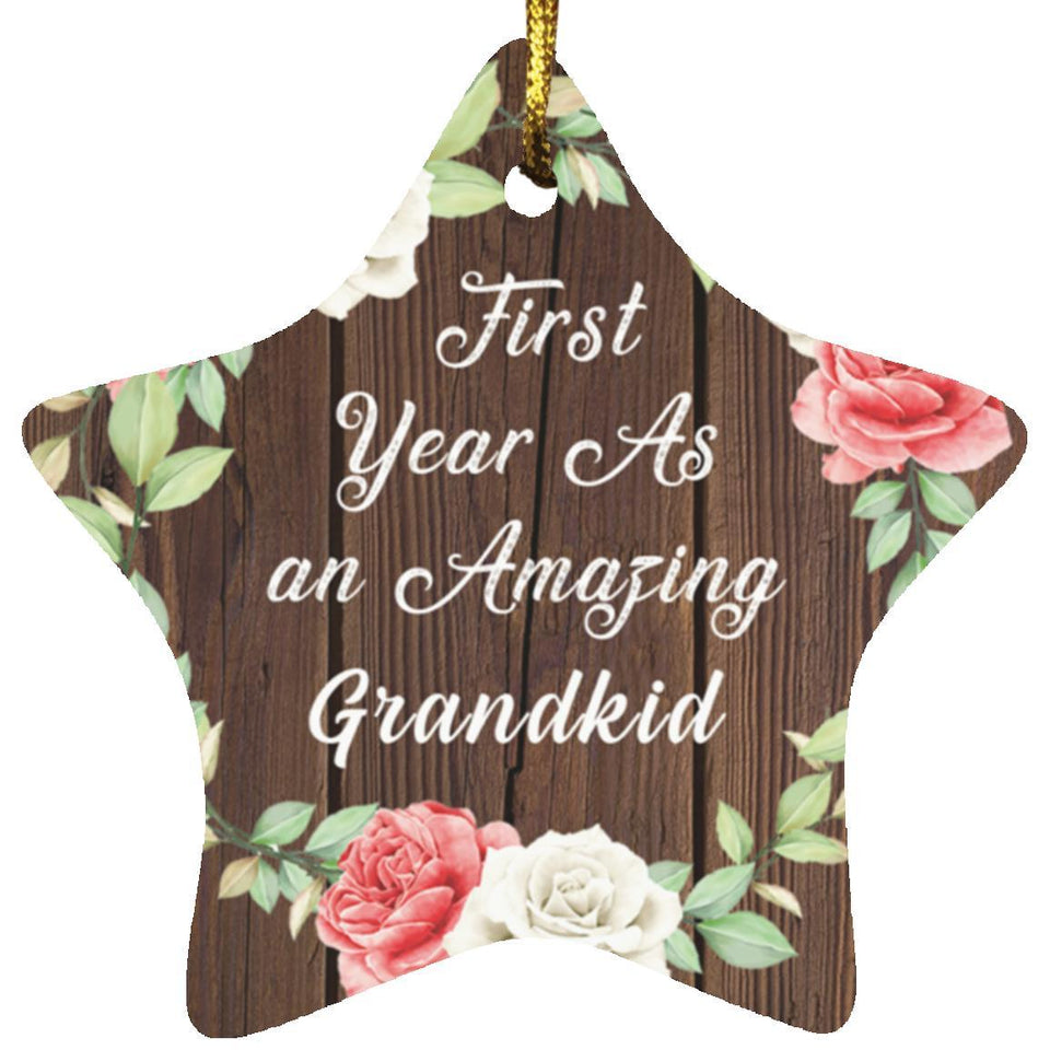 First Year As An Amazing Grandkid - Star Ornament A