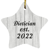 Dietician Established Est. 2022 - Star Ornament F