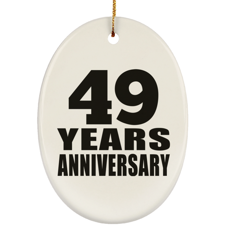 49th Anniversary 49 Years - Oval Ornament