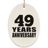 49th Anniversary 49 Years - Oval Ornament