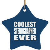 Coolest Stenographer Ever - Star Ornament