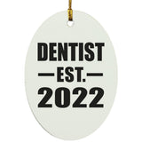 Dentist Established EST. 2022 - Oval Ornament