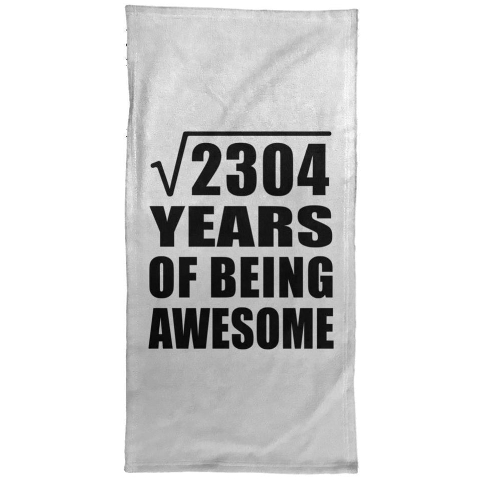 48th Birthday Square Root of 2304 Years of Being Awesome - Hand Towel