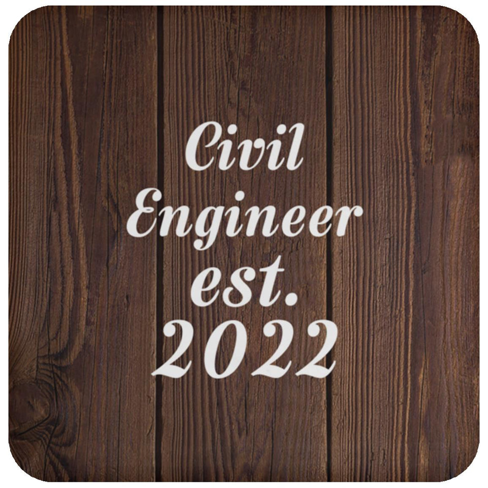 Civil Engineer Established Est. 2022 - Drink Coaster D