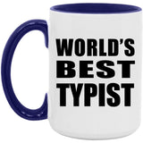 World's Best Typist - 15oz Accent Mug Purple