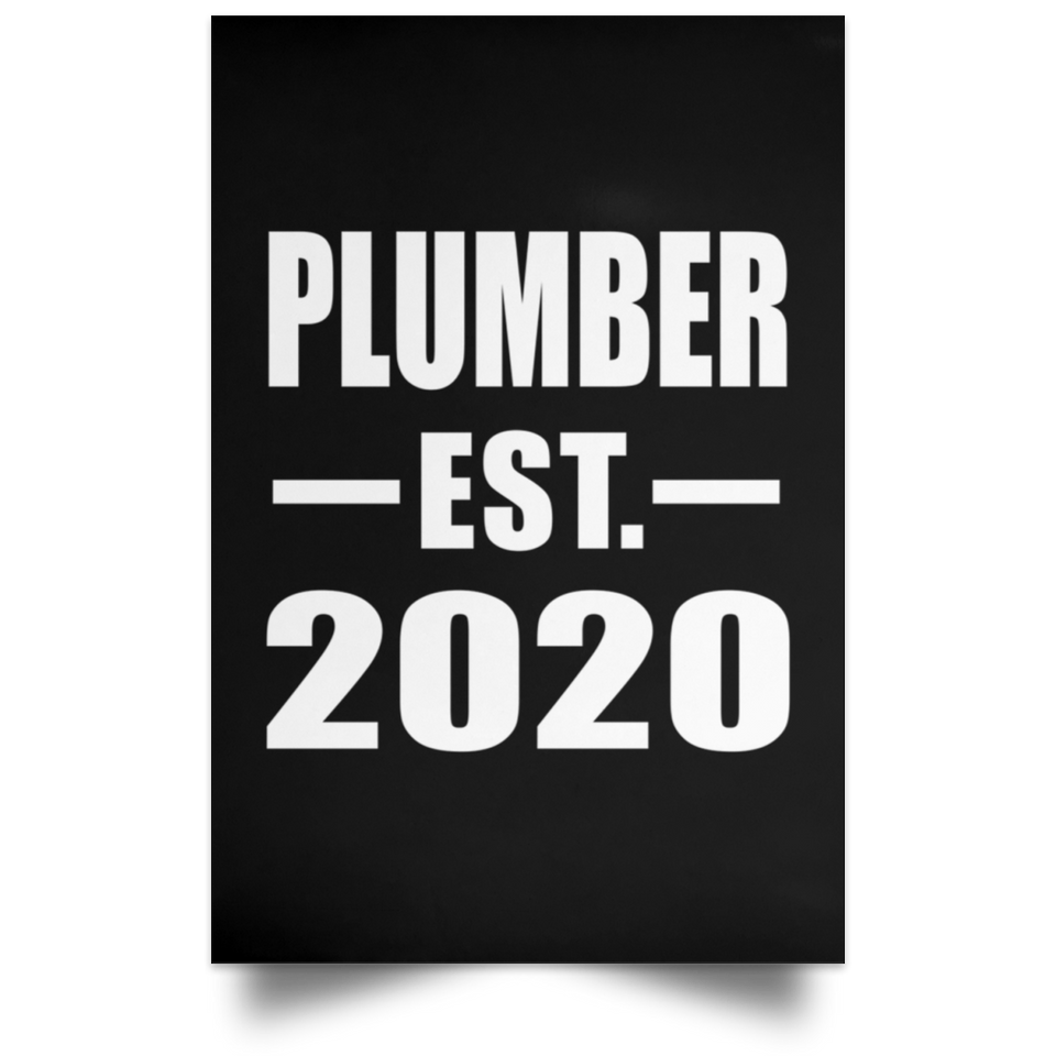 Plumber Established EST. 2020 - Poster Portrait