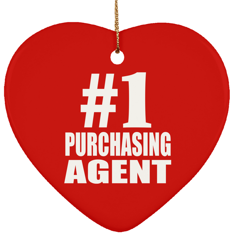 Number One #1 Purchasing Agent - Heart Ornament