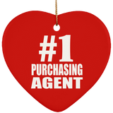 Number One #1 Purchasing Agent - Heart Ornament