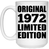 52nd Birthday Original 1972 Limited Edition - 15oz Coffee Mug