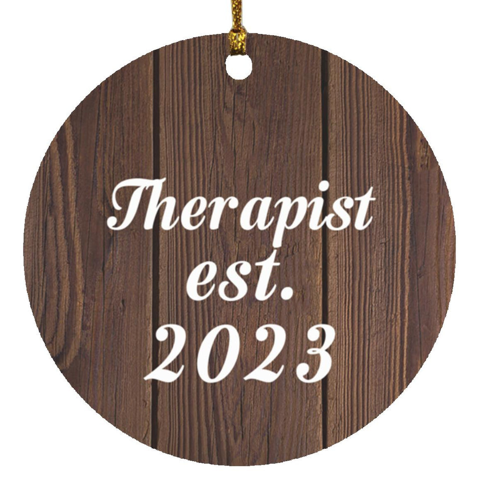 Therapist Established Est. 2023 - Circle Ornament D