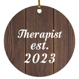 Therapist Established Est. 2023 - Circle Ornament D