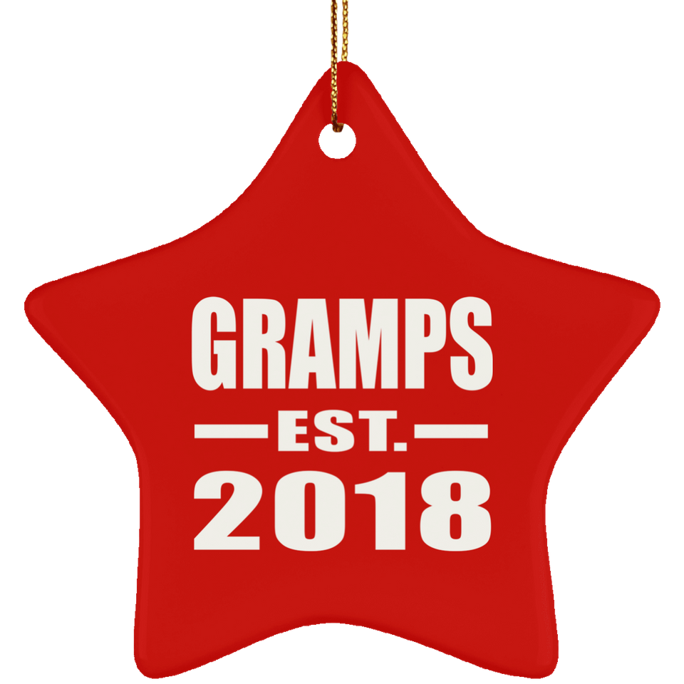 Gramps Established EST. 2018 - Star Ornament