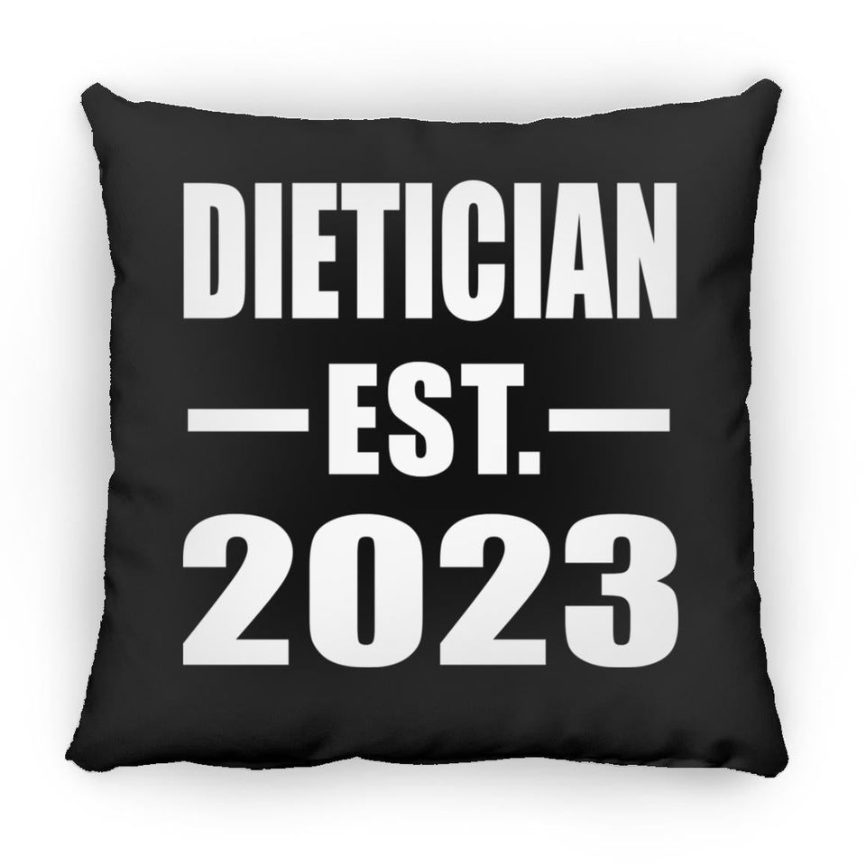 Dietician Established EST. 2023 - Throw Pillow Black