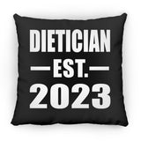 Dietician Established EST. 2023 - Throw Pillow Black
