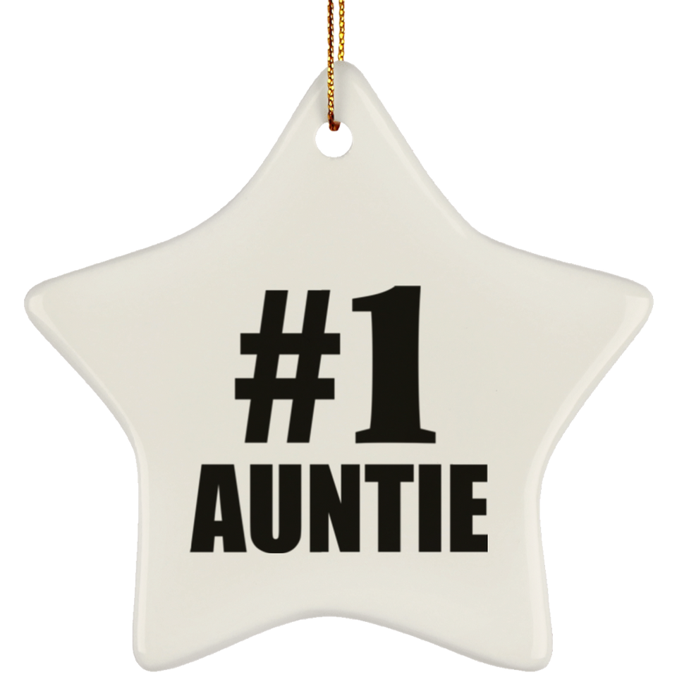 Number One #1 Auntie - Star Ornament