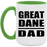 Great Dane Dad - 15oz Accent Mug Green