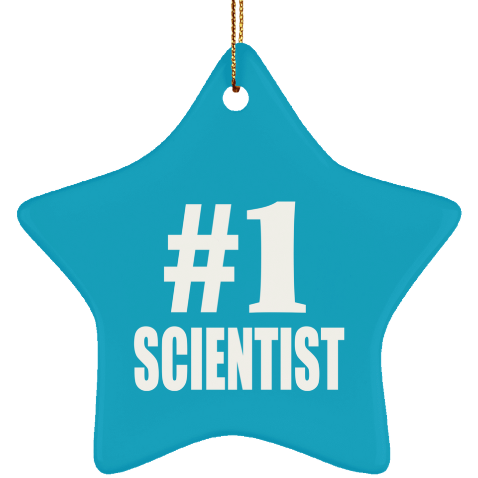 Number One #1 Scientist - Star Ornament