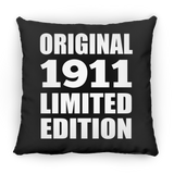 113th Birthday Original 1911 Limited Edition - Throw Pillow Black