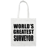 World's Greatest Surveyor - Tote Bag White
