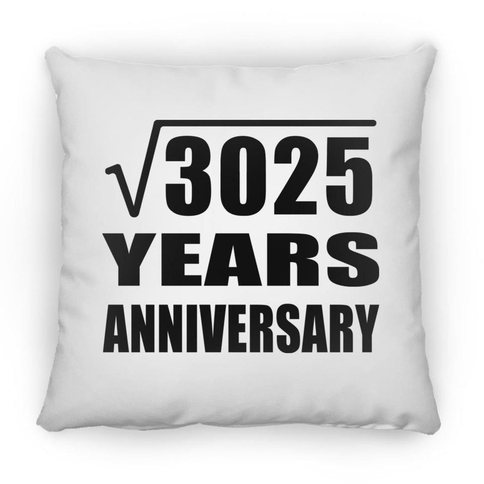 55th Anniversary Square Root of 3025 Years Anniversary - Throw Pillow