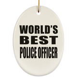 World's Best Police Officer - Oval Ornament