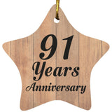 91st Anniversary 91 Years Anniversary - Star Ornament C