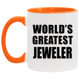 World's Greatest Jeweler - 11oz Accent Mug Orange