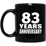 83rd Anniversary 83 Years - 11 Oz Coffee Mug Black
