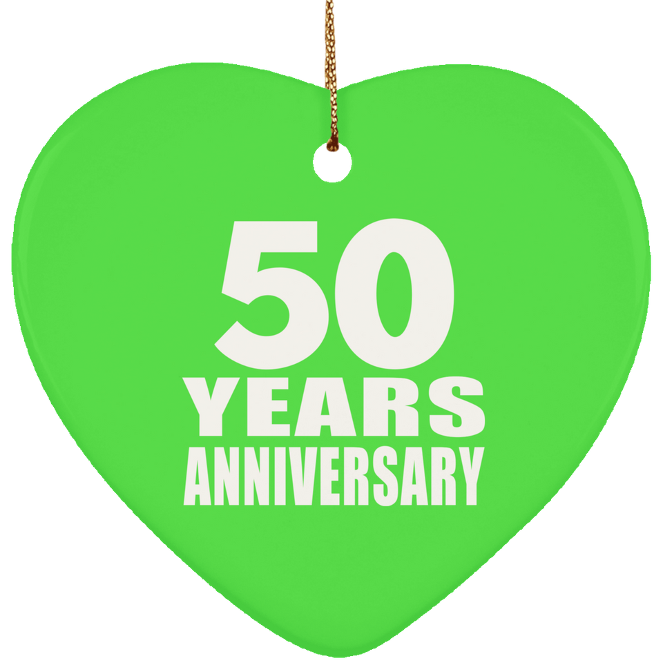 50th Anniversary 50 Years - Heart Ornament