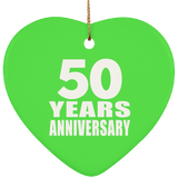 50th Anniversary 50 Years - Heart Ornament