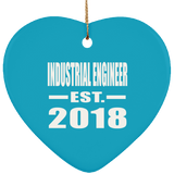 Industrial Engineer Established EST. 2018 - Heart Ornament
