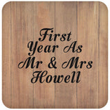 First Year As Mr & Mrs Howell - Drink Coaster C