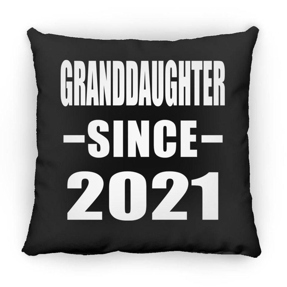 Granddaughter Since 2021 - Throw Pillow Black