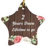 2nd Anniversary 2 Years Down Lifetime To Go - Star Ornament A