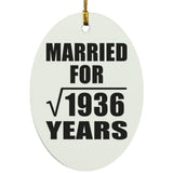 44th Anniversary Married For Square Root of 1936 Years - Oval Ornament