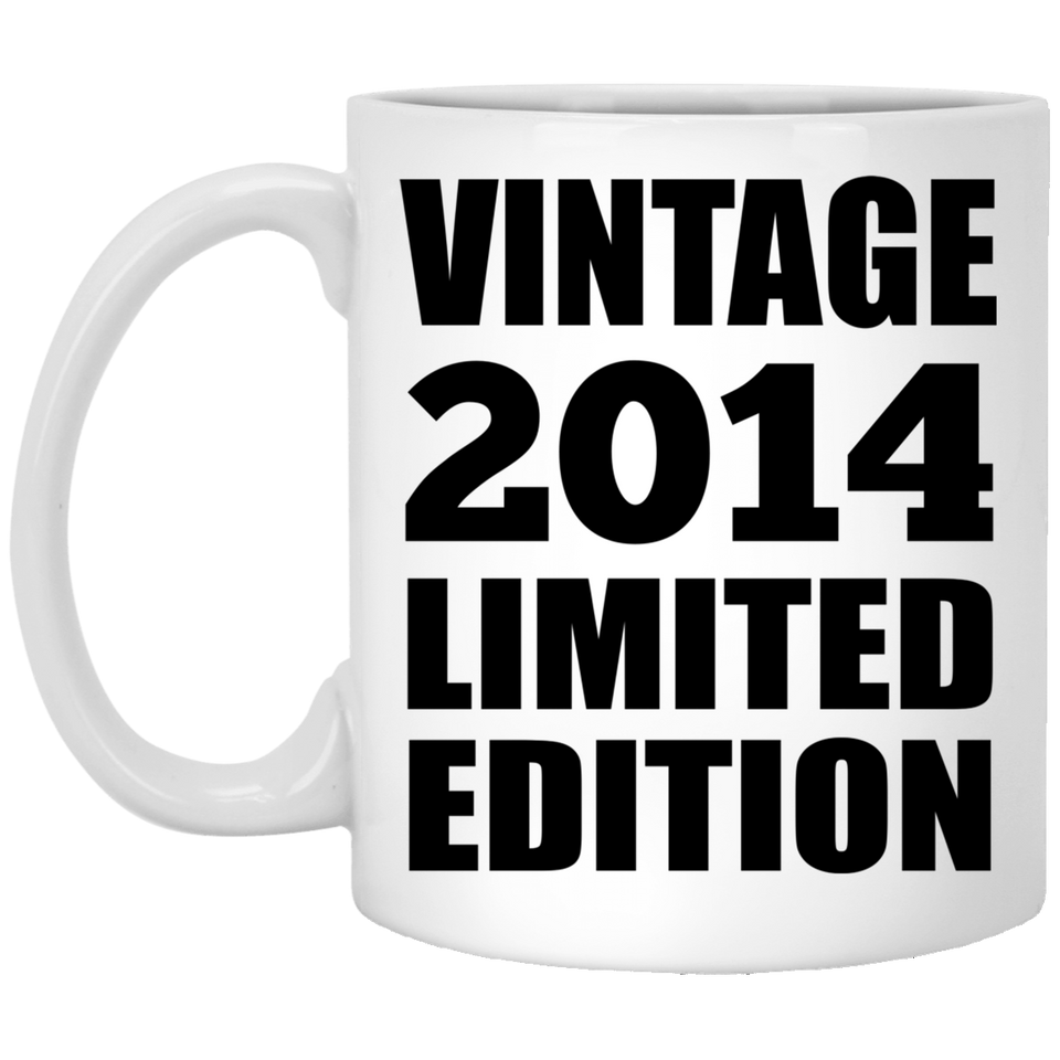 10th Birthday Vintage 2014 Limited Edition - 11oz Coffee Mug