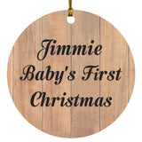 Jimmie Baby's First Christmas - Circle Ornament C