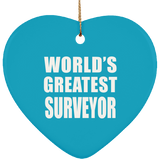 World's Greatest Surveyor - Heart Ornament