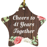 41st Anniversary Cheers To 41 Years Together - Star Ornament A