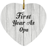 First Year As Opa - Heart Ornament F
