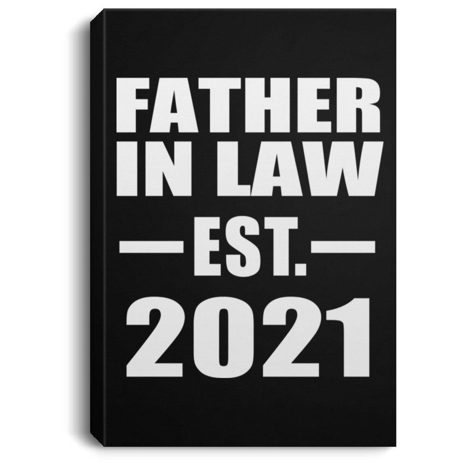 Father In Law Established EST. 2021 - Canvas Portrait