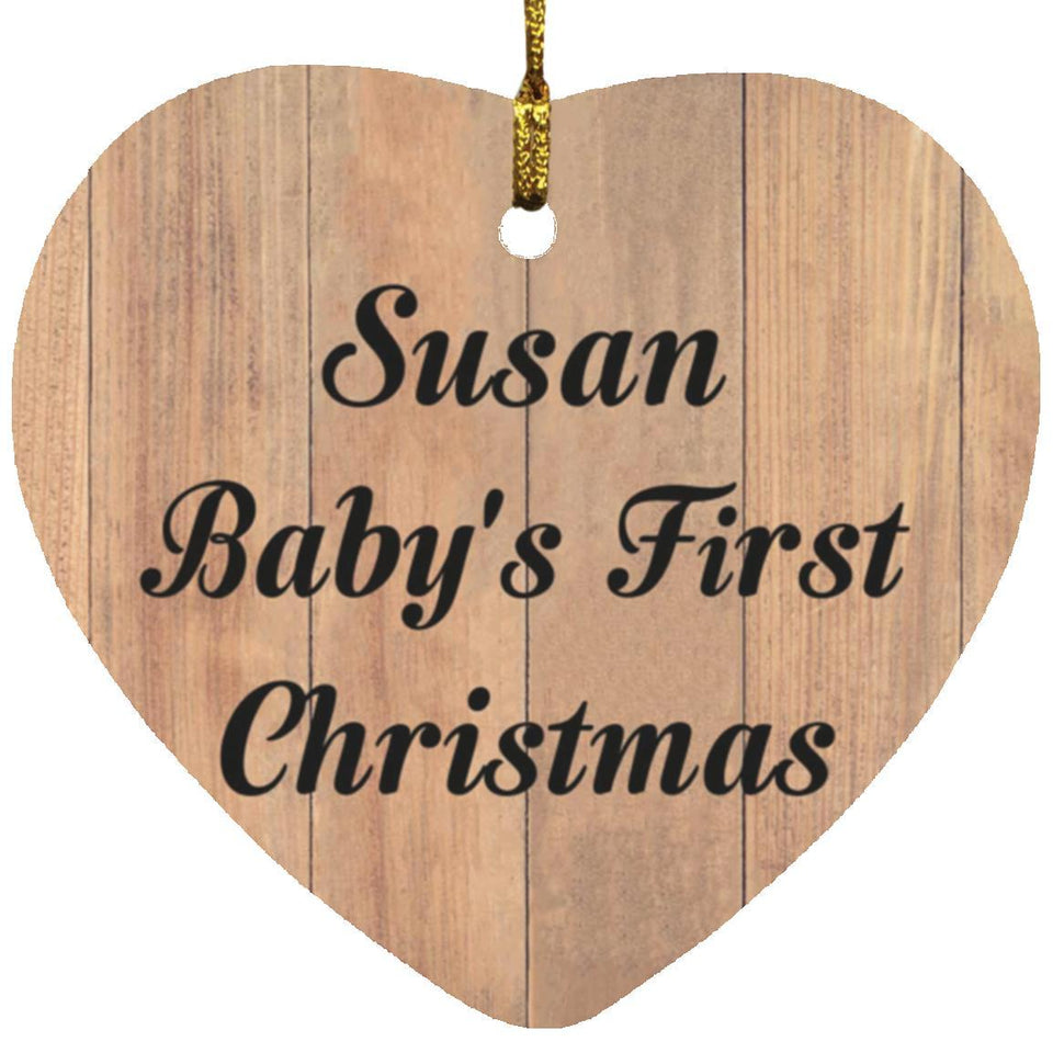 Susan Baby's First Christmas - Heart Ornament C