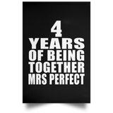 4th Anniversary 4 Years Of Being Mrs Perfect - Poster Portrait