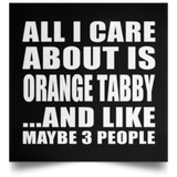 All I Care About Is Orange Tabby - Poster Square