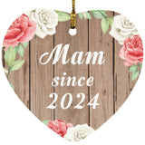 Mam Since 2024 - Heart Ornament B