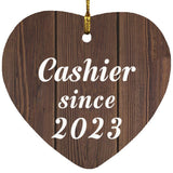 Cashier Since 2023 - Heart Ornament D