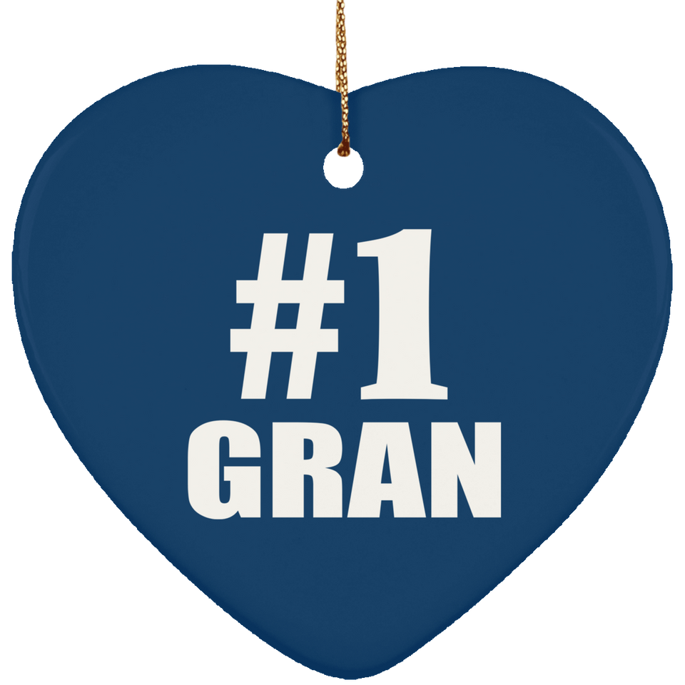 Number One #1 Gran - Heart Ornament
